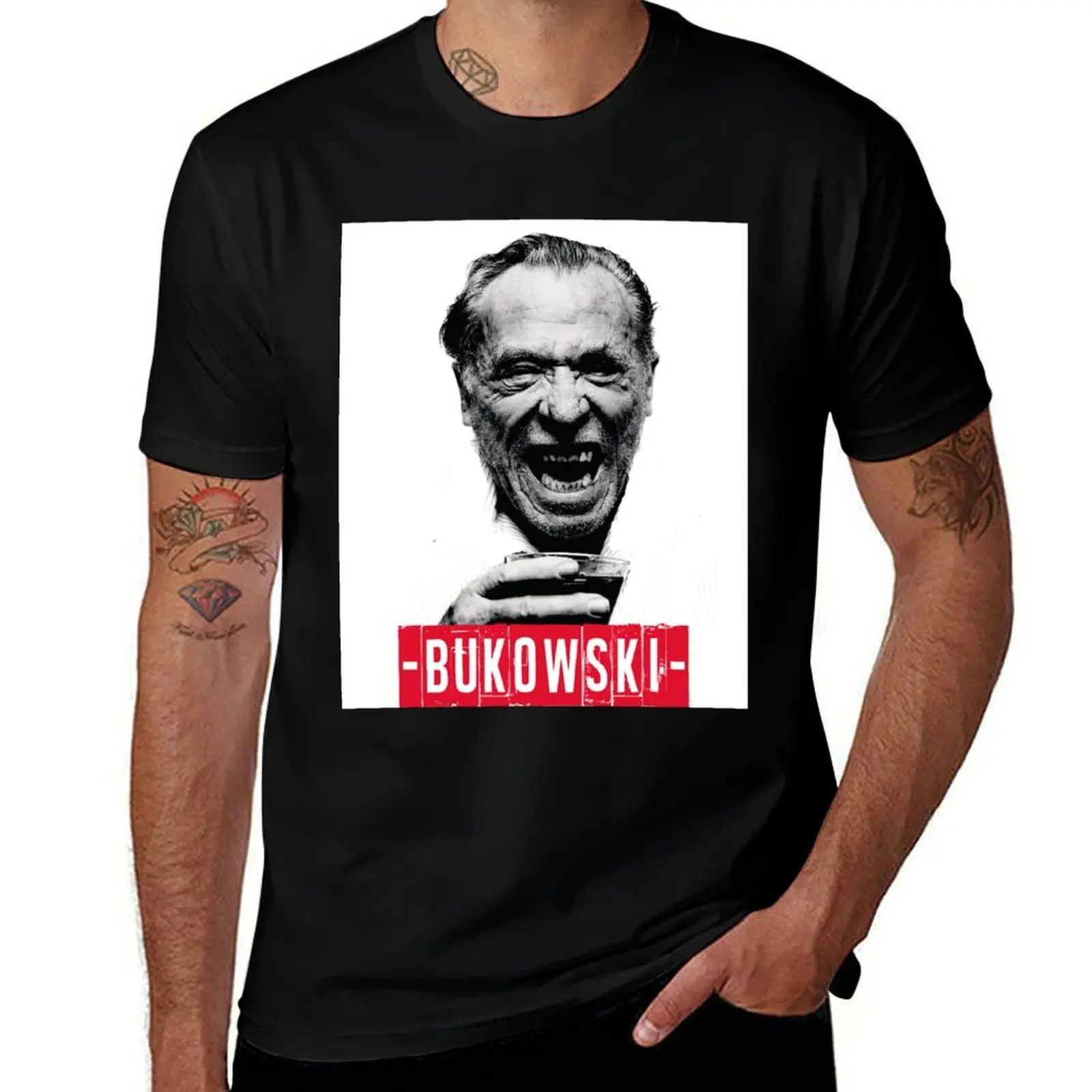bukowski T-Shirt Gym Exercise Short Sleeve T-Shirt