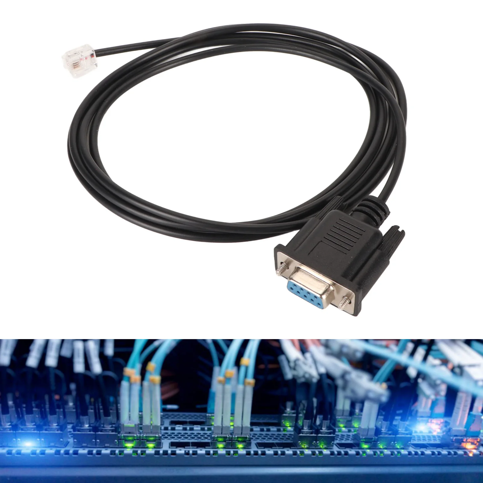 RS232 DB9Pin Female to RJ11 RJ12 6P6C LAN Network Serial Console Cable for Sevo Drive for Leadshine Stepper Devices