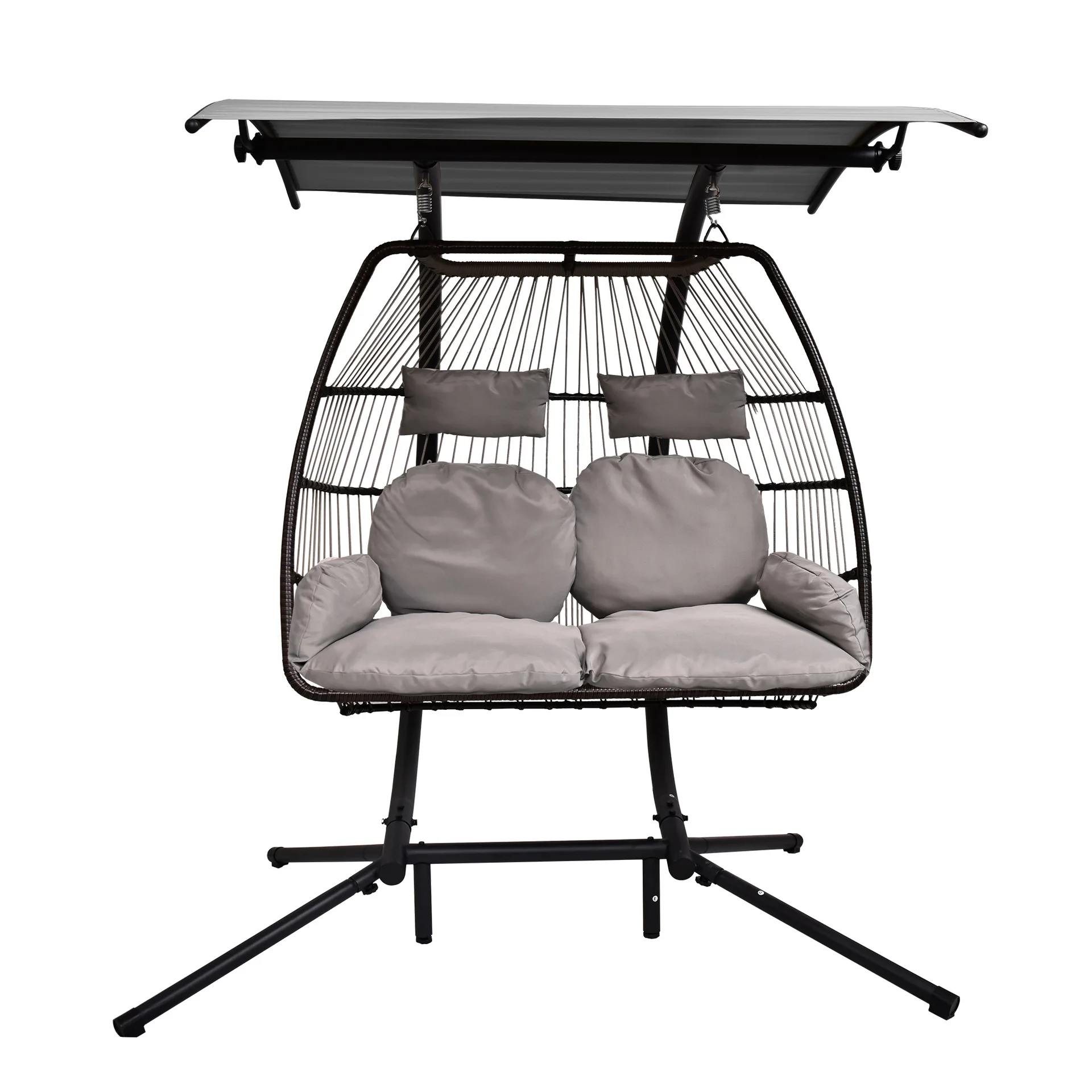 

Outdoor leisure iron double hanging basket balcony courtyard double swing