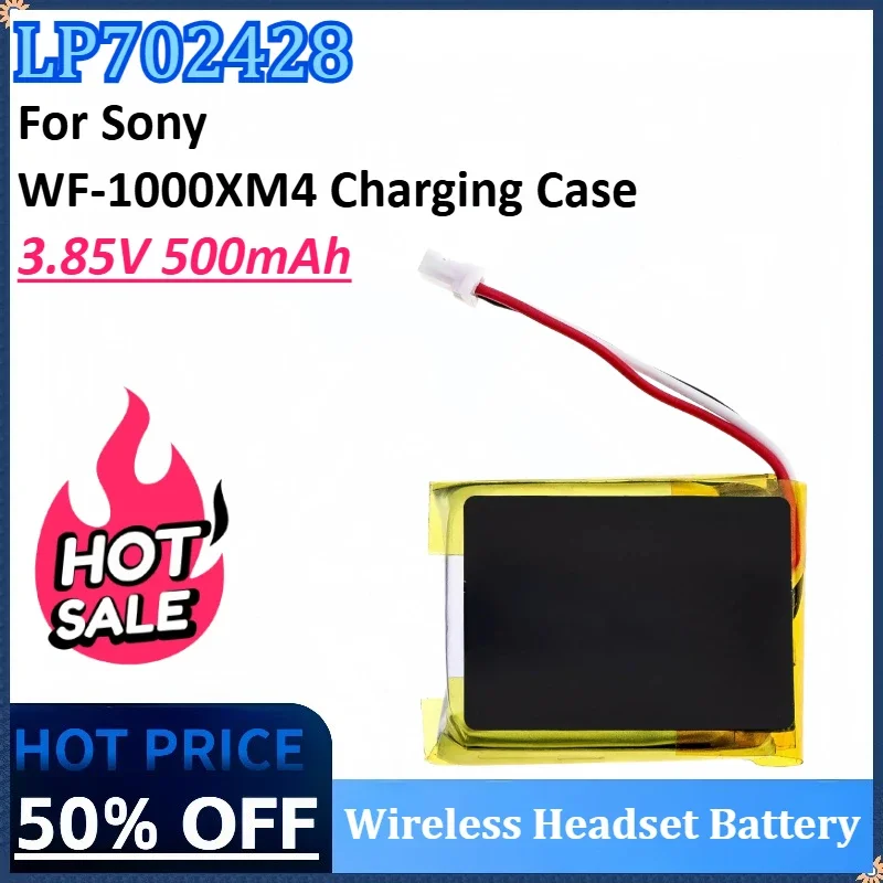 

LP702428 3,85 В 500 мАч 1,93 Втч литий-полимерный аккумулятор для беспроводной гарнитуры Sony WF-1000XM4 зарядный чехол для наушников аккумуляторная батарея