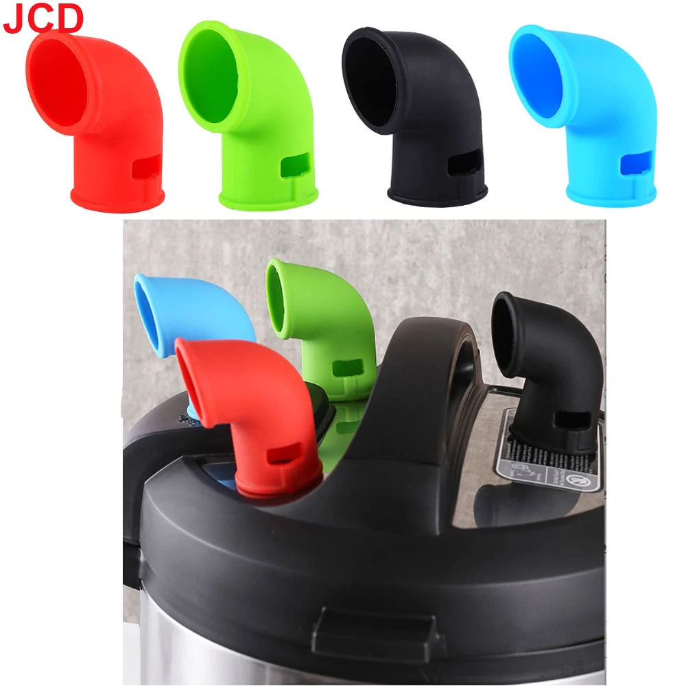 JCD 1pc Silicone Pressure Cooker Steam Diverter Release Valve Accessories 360 Rotating Kitchen Instant Pot Silicone Release Pipe