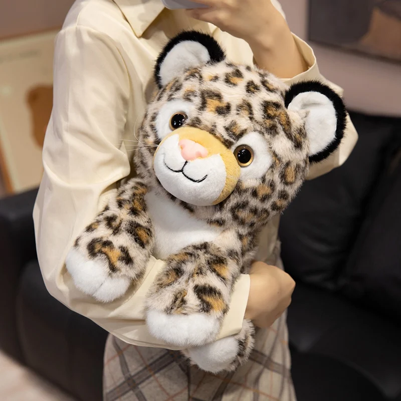 24/30CM Zittend Luipaard Knuffels Zacht Knuffeldier Pop Simulatie Kleine Luipaard Knuffel Speelgoed Leuke Cadeaus