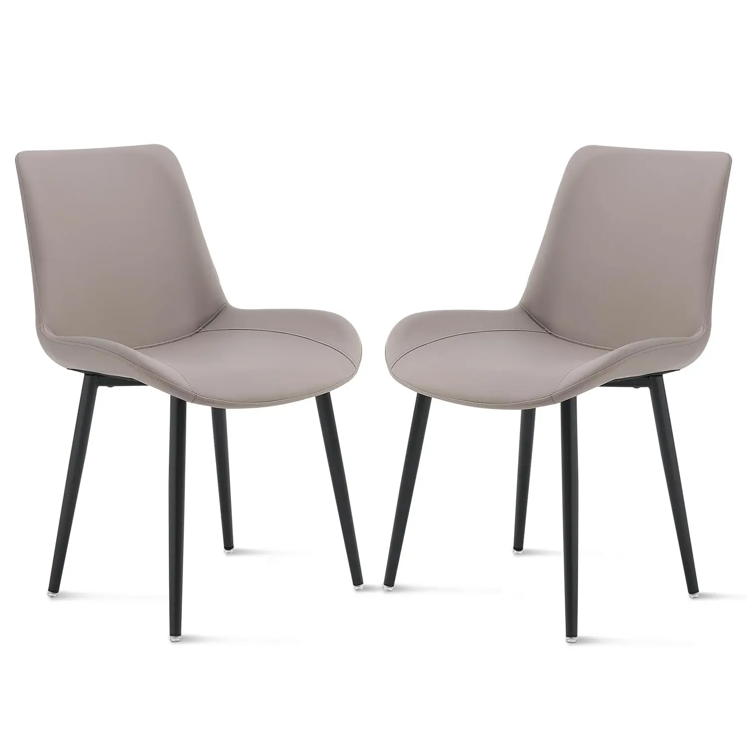 

Комплект из 2 обеденных стульев с обивкой, в стиле середины века, для кухни и столовой, современные, прочные, из искусственной кожи, на заказ