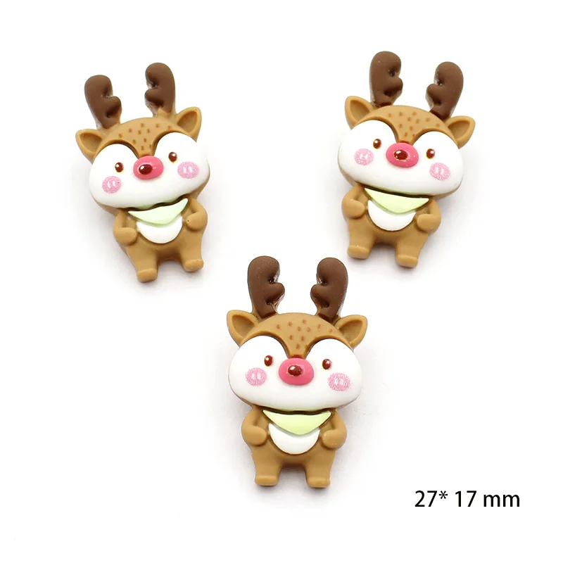 10PCS DIY Shank Resin Buttons For Baby Kids Clothes Christmas Tree Bear Santa Sock Decorative Cartoon DIY Sewing Accessories