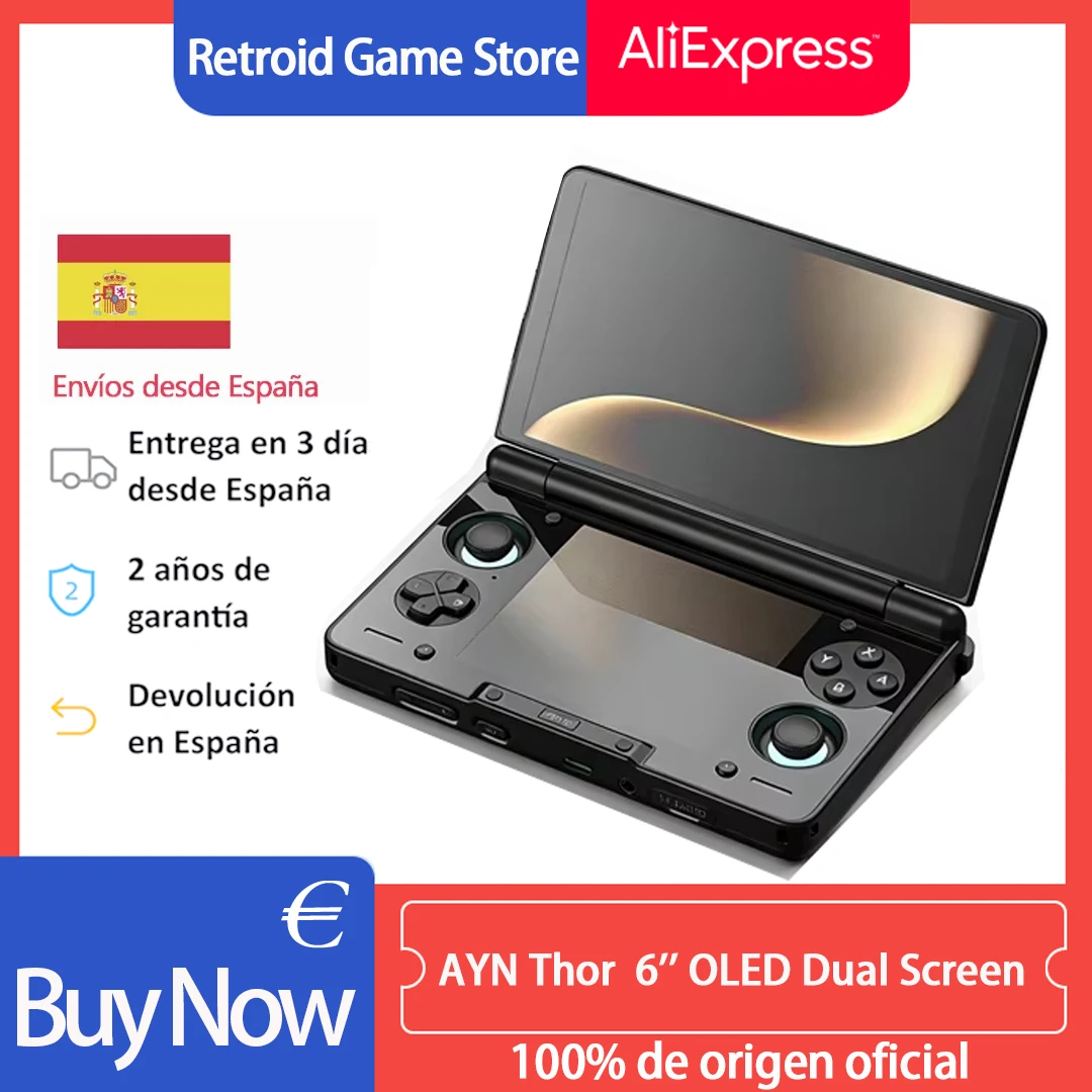 AYN Thor 6 ''OLED double écran de jeu portable Qualcomm Snapdragon CPU Android13 6000mAh batterie Hall Stick Console de jeu