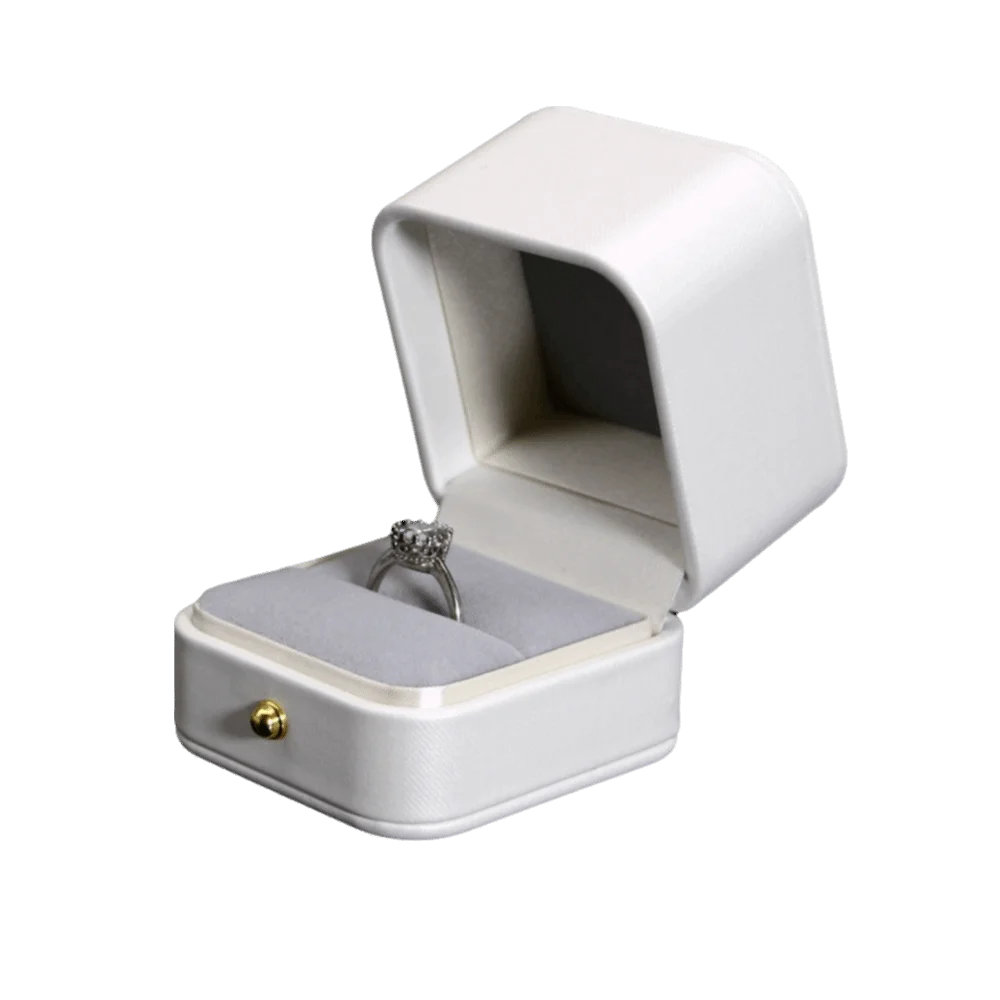 

PU Leather Jewelry Gift Box Flannel Lining White Necklace Collection Box Multiple Specifications Jewelry Packaging Box Wedding