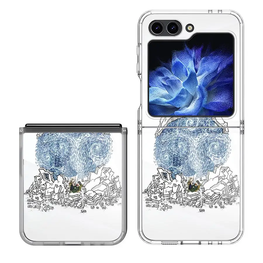 Van Gogh Retro Case for Samsung Galaxy ZFold7 Z Fold 7 6 5 4 3 ZFold3 ZFold6 ZFold5 ZFold4 Hard Phone Cover