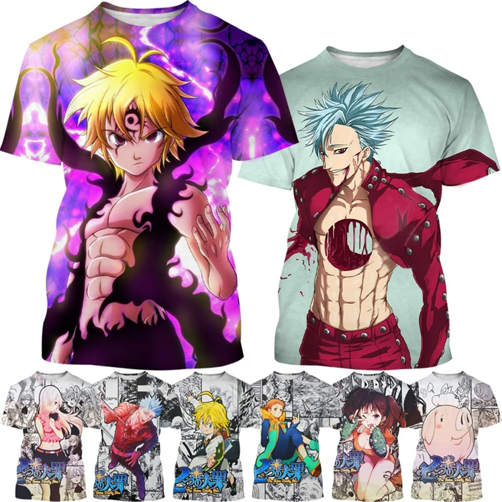 Summer Hot selling Anime Character Creative Design 3D Printing Cool and Personalized Fashion T-shirt