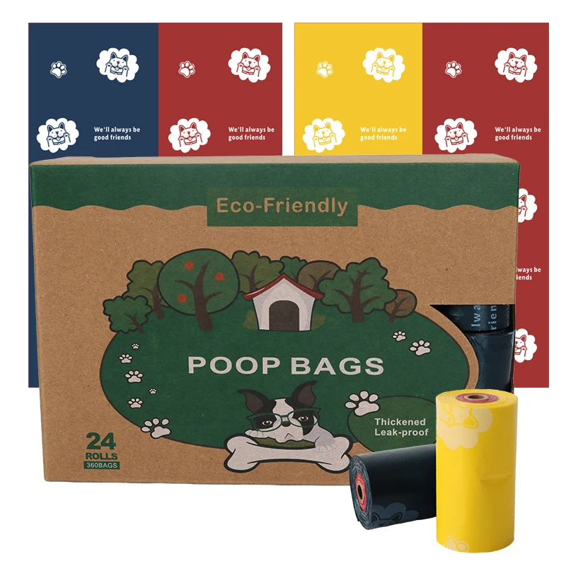 

New Rolled Dog Poop Bag Biodegradable Thickened Pet Outdoor Cleaning Poop Bag with Breakpoint Dog Cat Poop Scoop Bag
