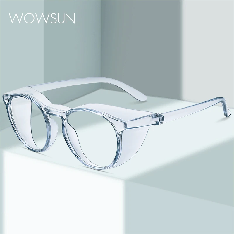 

WOWSUN Round anti pollen goggles, anti fog goggles, male and female universal fully enclosed anti blue light goggles W-131