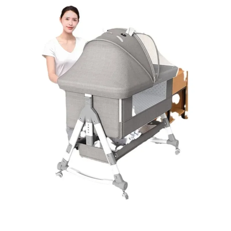 The Crib Is Portable Foldable Moved Crib Sleeps in The Basket Bed Is Spliced.