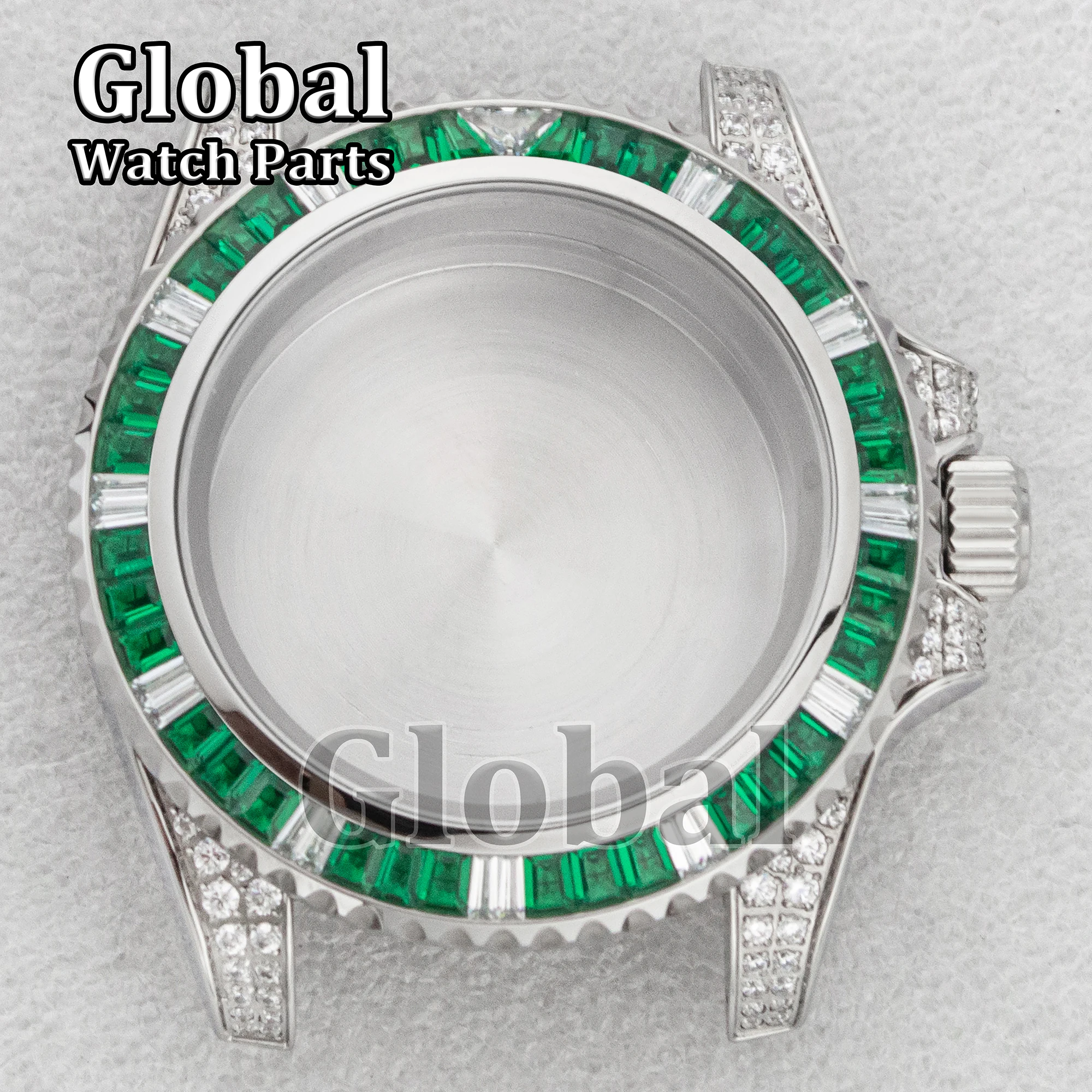 

NH35 Diamond Watch Case For SUB GMT 40mm Case 50m Water Resistant Stainless Steel Watch Case Modification Watch Accessories