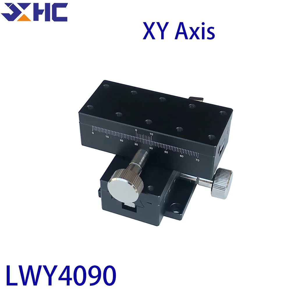 

XY Axis LWY4090 40*90mm Dovetail Groove High Precision Sliding Table Manual Shift Platform Gear Knob Adjust Slider Linear Guide