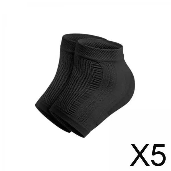 

5x Washable Heel Socks for Moisture Retention Toeless Design 2X for Cracked Skin