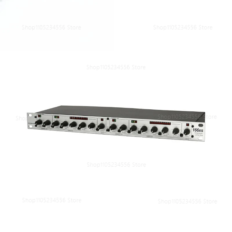 166XS Dual Channel Compressor Limiter Gate Professional Audio Processor For Stage KTV Band