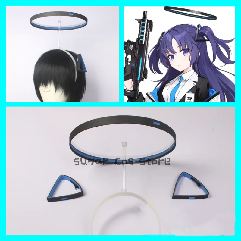 Game Blue Archive Hayase Yuuka Cosplay Props Headwear Halo Earphone Cosplay Costume For Halloween Carnival Party Role Play Props