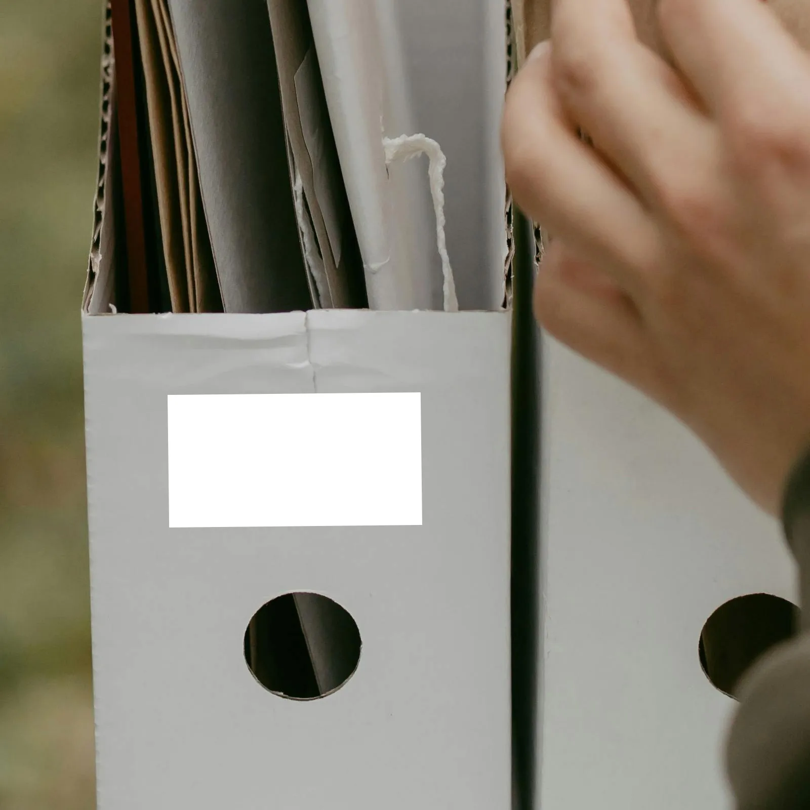 

50 Pcs Folder Labels Blank Binder Tags Spine Paper Adhesive Office File Management Bookshelf Labels