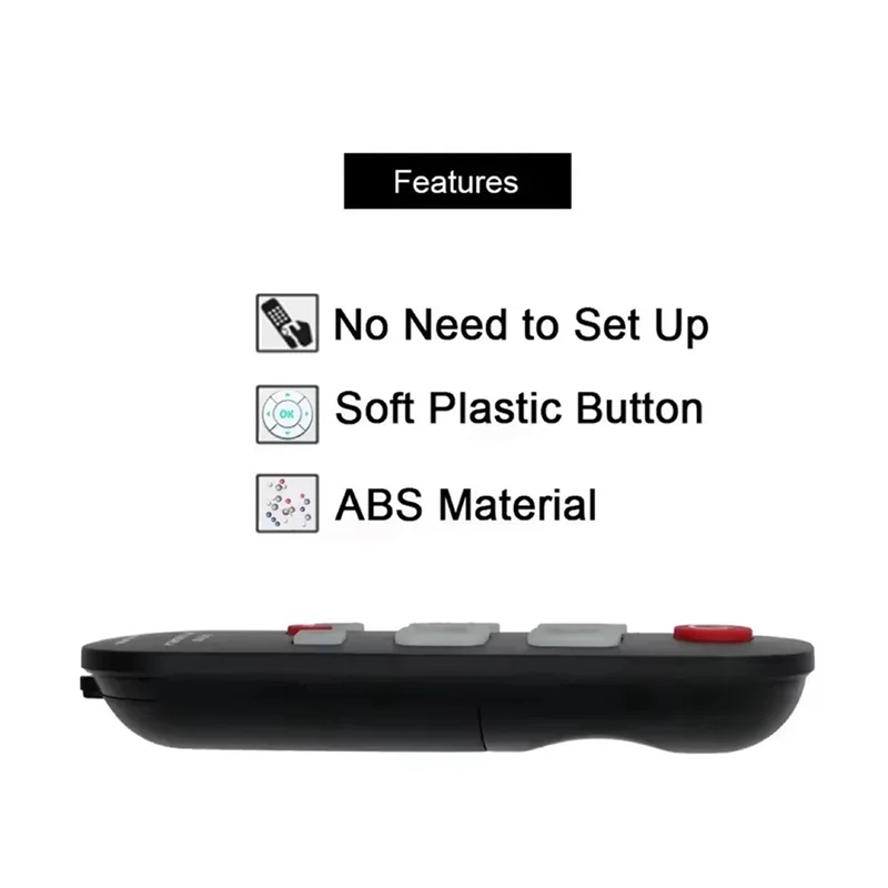 B49C 3X A-TV10 TV Remote For Seniors Universal Controller Simple Waterproof Remote Control With LED Light For All TV Models