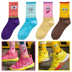 SpongeBob Patrick Star Socks Cartoon Anime Men Athletic antiscivolo calzini da basket sport traspirante tubo lungo calzini di cotone carino