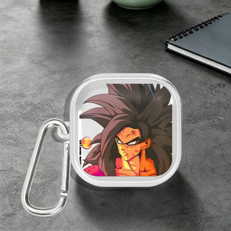 D-ragon Balls Anime Clear Earphone Cases Cover With Hook Case For Samsung Galaxy Buds 2 3 FE 4 Pro 2Pro 4Pro 3Pro Live