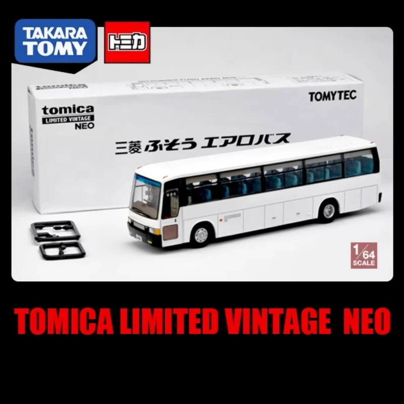 AKARA TOMY TLV 1:64 Mesh limited Mitsubishi Airlines Bus LV-N300a LV-N300b alloy die-cast model, adult decoration, boy toy