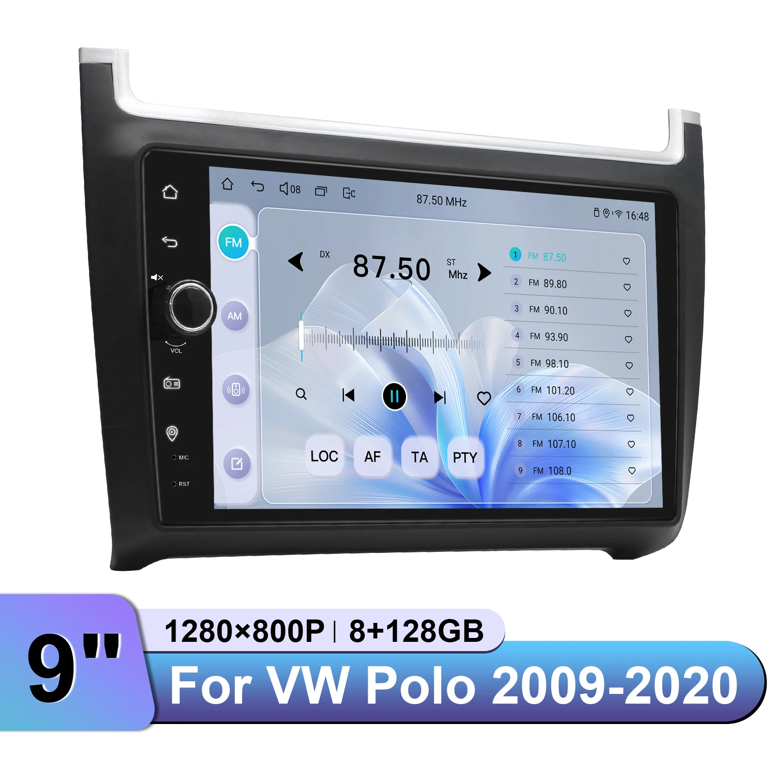 أفضل 9 "Apple Carplay ترقية رئيس وحدة ستيريو السيارة لفولكس واجن بولو 2009-2020 إبقاء التحكم في عجلة القيادة وكاميرا عكسية وOEM أمبير #3