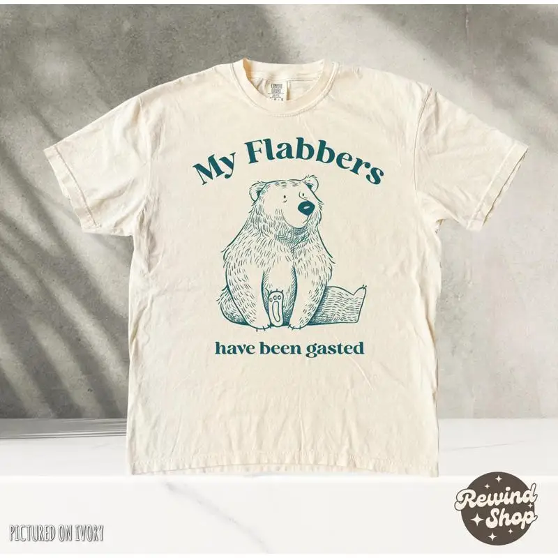 

Забавная футболка My Flabbers Have Been Gasted, глупая винтажная футболка, комфортные цвета