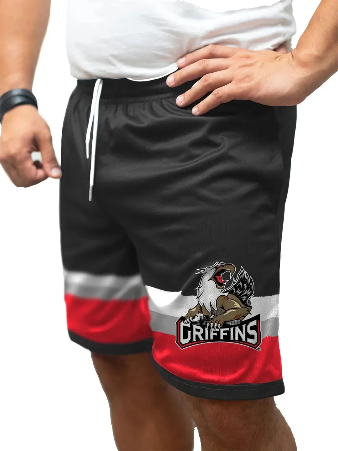 2026 New Griffins Griffon Team American Basketball Shorts, Daily Street American Retro Sports Speed Dry Shorts for Men