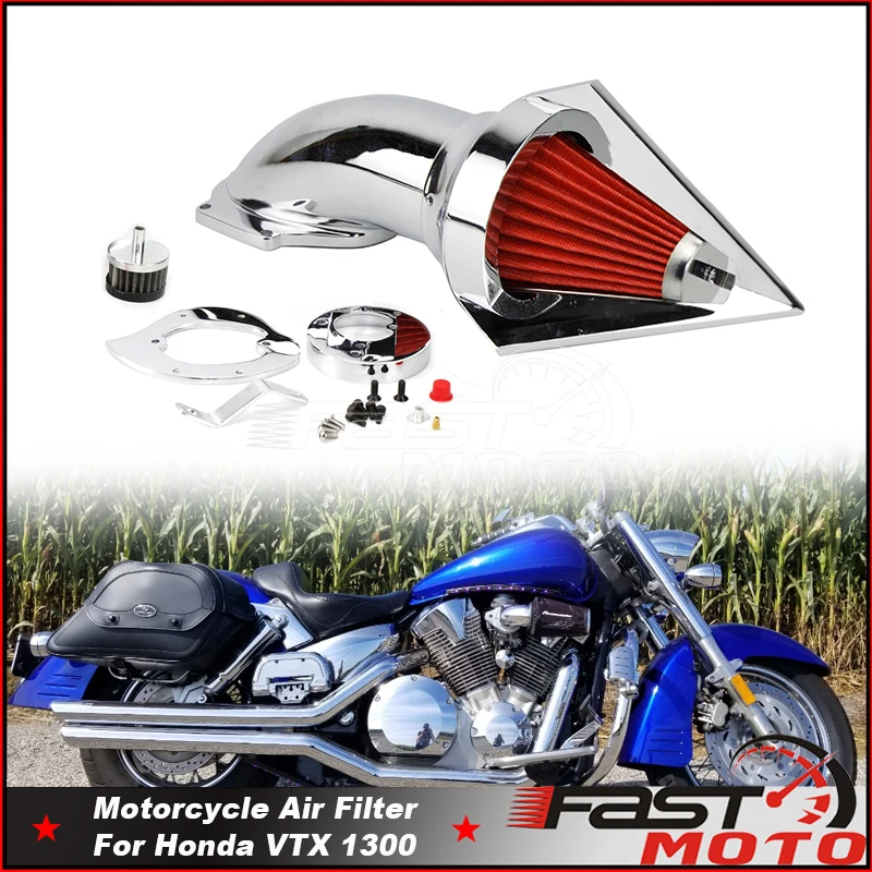 

Motorbike Spike Air Cleaner Intake Filter Kit For Honda VTX1300 VTX 1300 Motorcycle Parts Accessories Air Filters Aluminum