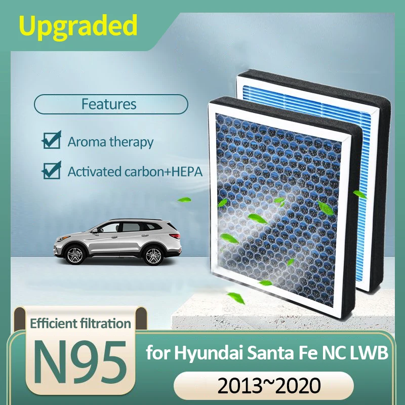 Activated Carbon Air Filter for Hyundai Grand Santa Fe XL NC LWB Maxcruz 2013 2014 2015 2016 2017 2018 2019 2020 Auto Part Tools