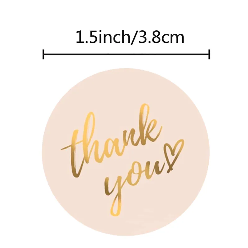 500 Pcs 1-1.5Inch Gift Sealing Simple Thank You Stickers Christmas Design Festival Birthday Party Decorations Labels