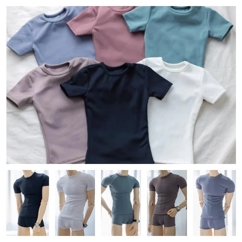 

BJD Doll Clothes For ID75 Dolls Black White Blue Gray Purple Green T-shirt Sweater Dolls Clothing Accessories(Only T-shirt)