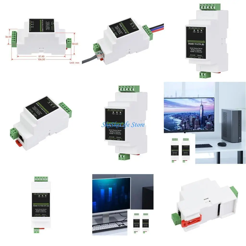 

E65e Ethernet Industrial Serial Server RS485 RJ45 Ethernet Module TCPIP TO SERIAL