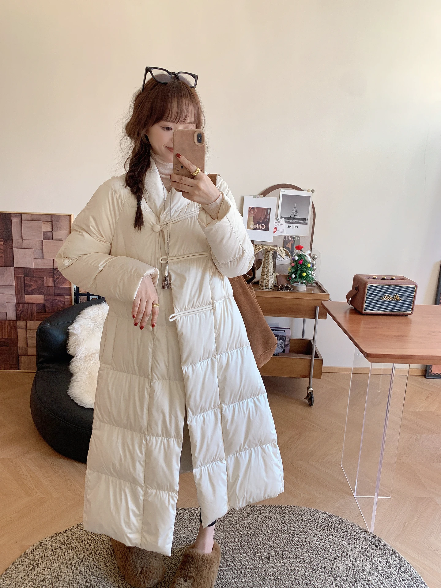 

Новая зимняя удлиненная женская пуховая куртка из шелкового атласа, теплая, повседневная, прямого кроя, с 90% белого утиного пуха, утепленная, на молнии