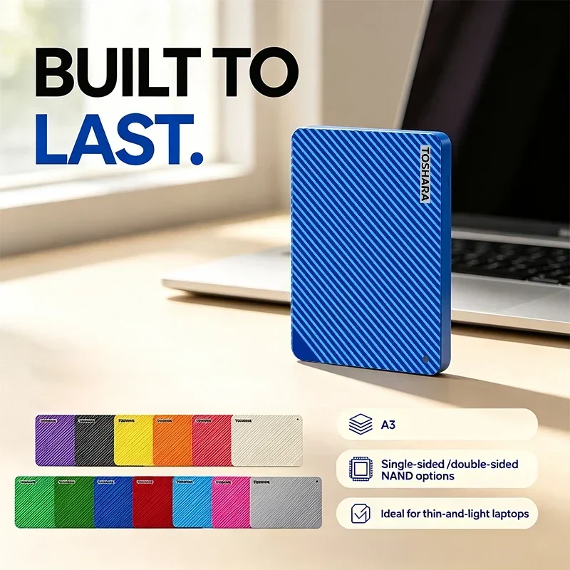 NEW A3-5 Green/Navy Blue/White  Portable External Hard Drive Large Capacity Storage Disk for Laptop Desktop Notebook Smartphone