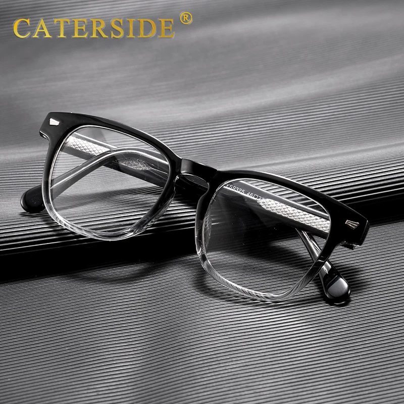CATERSIDE Klassische optische Brillengestelle für Herren, hochwertige Acetat-Bügel, Anti-Blaulicht-Brille, Damen, tägliche dekorative Brillen – Detail 2