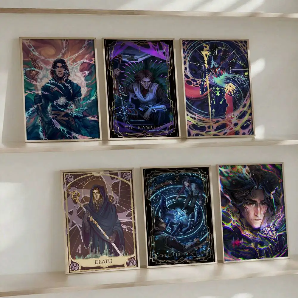 أنيمي غامض فيكتور زر المشارك ذاتية اللصق الفن مقاوم للماء ورقة ملصق مقهى بار غرفة جدار ديكور #1