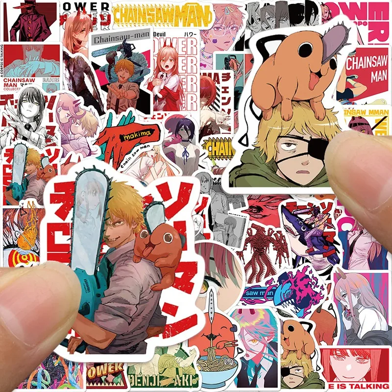 

50pcs Chainsaw Man Stickers Anime DIY Waterproof Graffiti Skateboard Laptop Phone Luggage Waterproof Decals Decoration Toys Gift