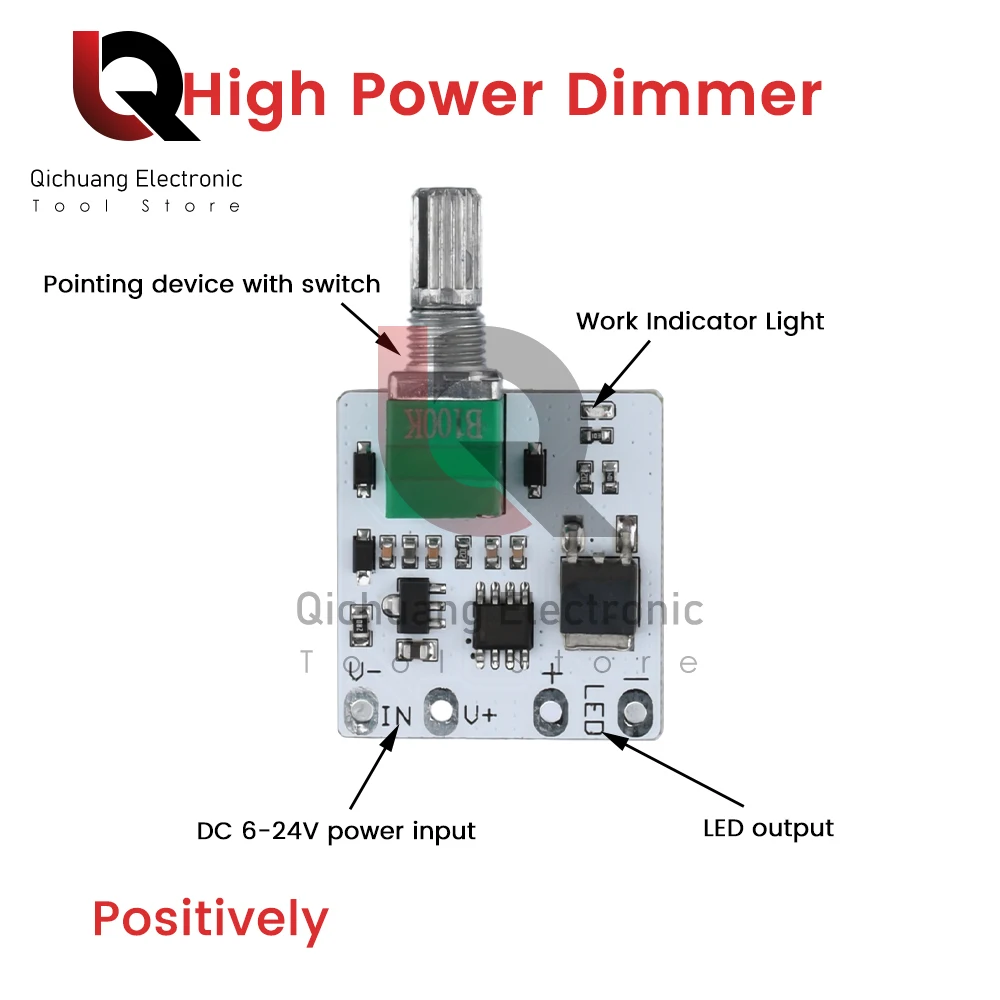 LED Mini Dimmer Constant Voltage Light Bar Microscope Live Fill Light Small Desk Lamp Knob Potentiometer Stepless Module