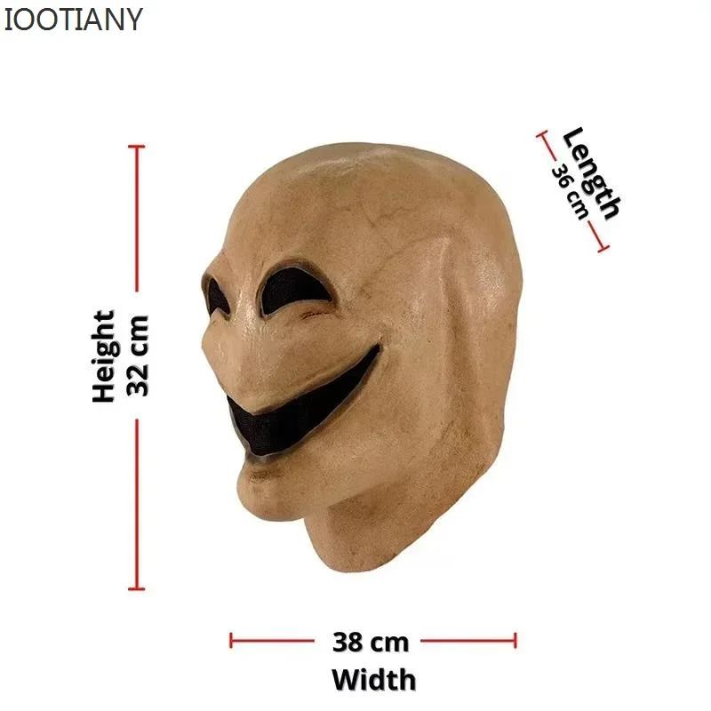تأثيري الإرهاب مجهولي الهوية قناع تنكر هالوين الرعب ابتسامة لا وجه رجل اللاتكس كامل رئيس الغريبة خوذة زي الدعائم
