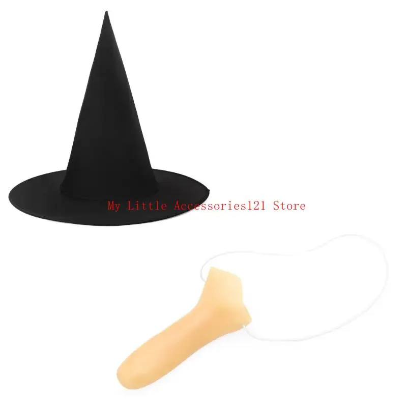 Okulary czarownicy z nosem dorosły Halloween Costume dla kobiet Halloween