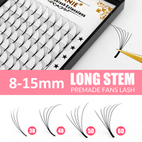 Abonnie Premade Fans Fluffy Volume Lashes Long Stem Pre made Eyelashes Extension 3D/4D/5D/6D All Size Fans