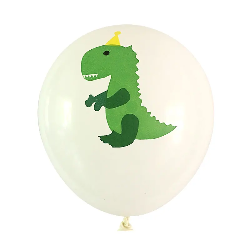 Dinosaurier-Latex-Luftballons, Blumenstrauß, Dino-Dschungel, Geburtstagsparty-Zubehör, Babyparty-Dekorationen, Jurassic-Party, 12 Stück – Detail 5