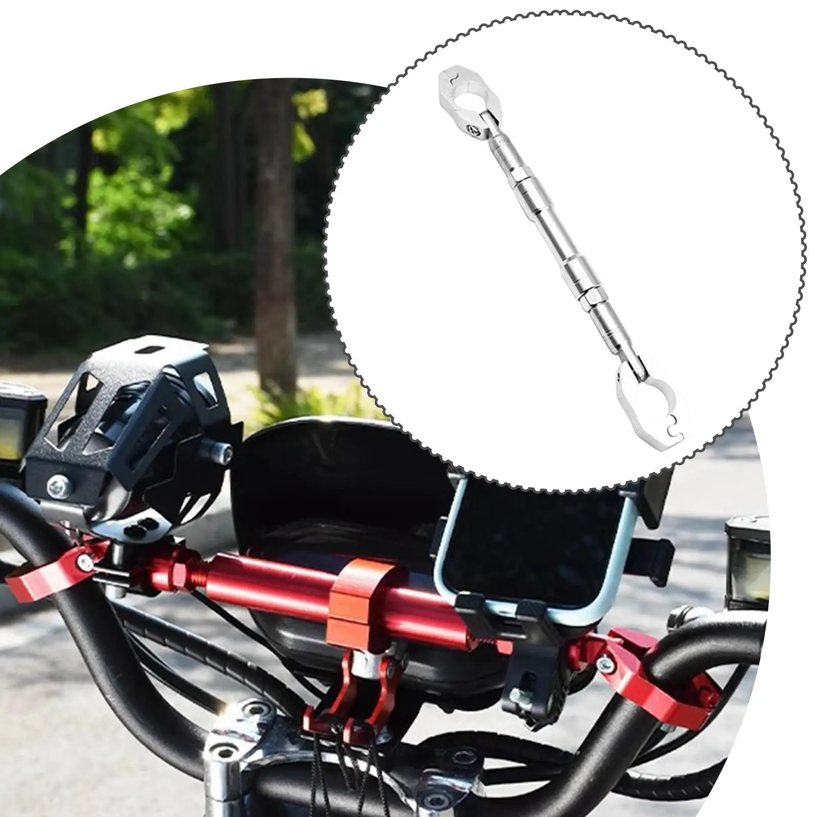 Professional Motorcycle Handlebar Brace Aluminum Alloy Durable Cross Bar 22mm Adjustable for Motocross Handlebars