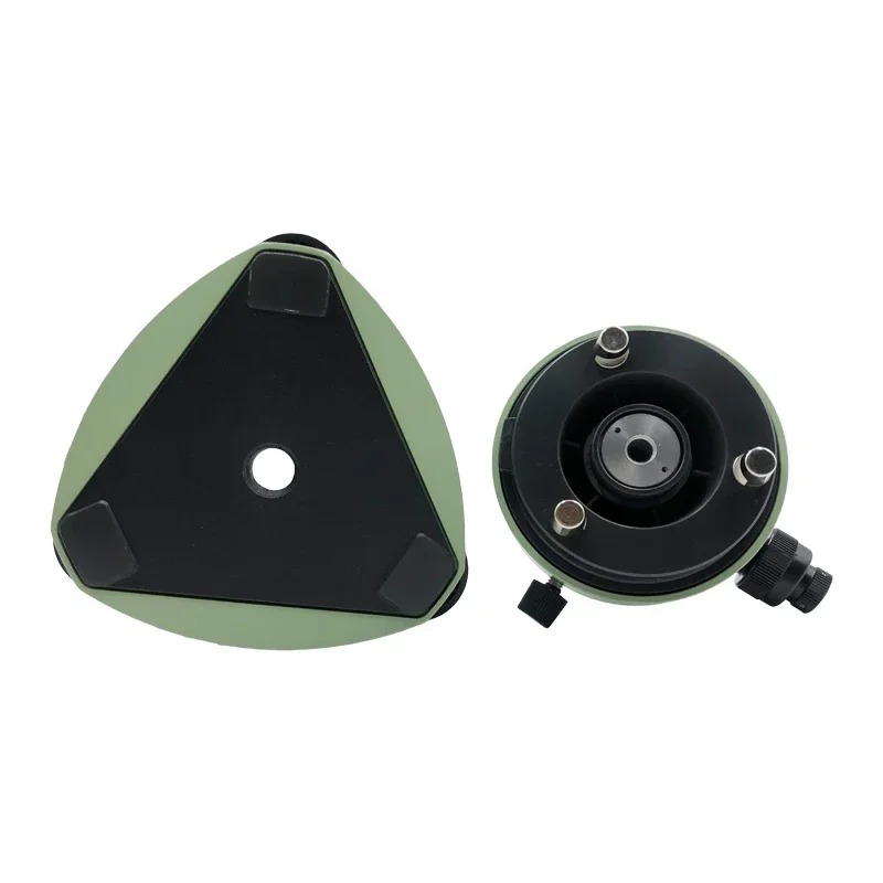 green-three-jaw-tribrach-adapter-with-optical-plummets-for-total-stations-surveying-level-bubble-prism