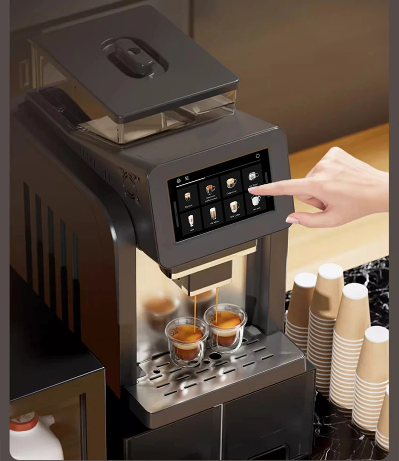 Máquina de café comercial profissional para escritório, máquina de café expresso comercial totalmente automática