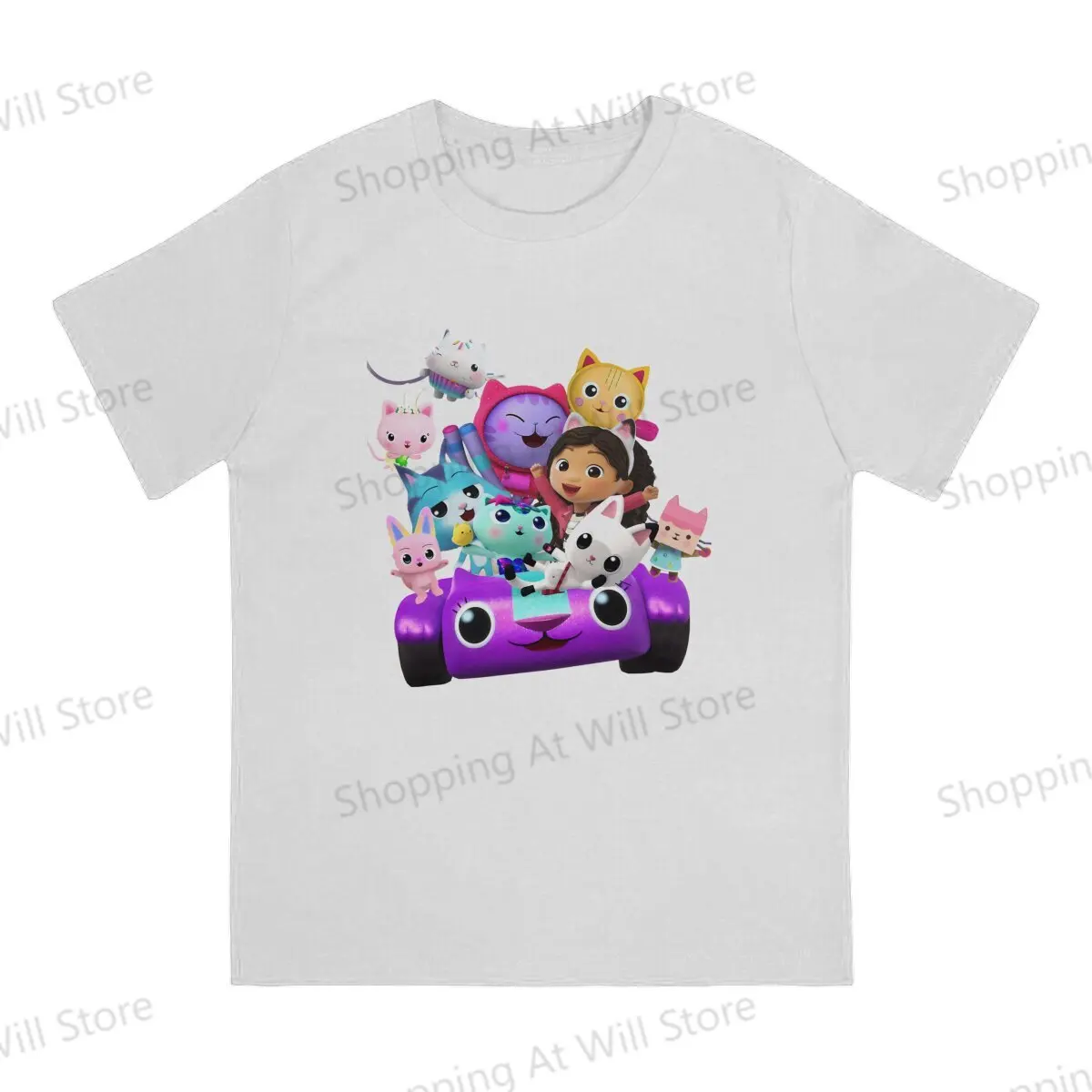 Tops 100% Cotton Fun Fashion Gabby's Dollhouse birthday Men's and women's T-shirts  O neck short sleeved Tshirt