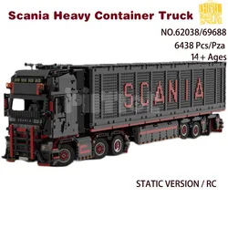 MOC 62038 & 69688 Heavy Container Truck Model With PDF Drawings Building Blocks Bricks Kids DIY Toys Birthday Christmas Gifts