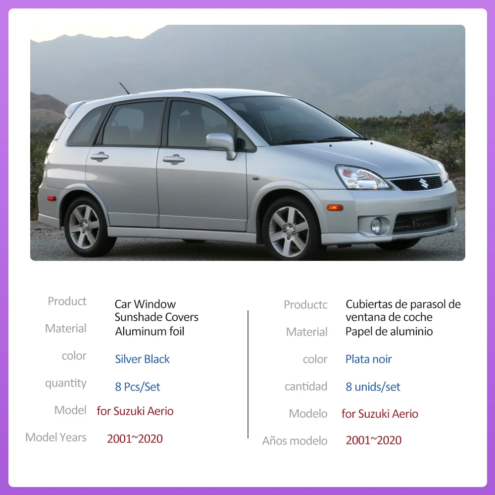 Samochodowe osłony przeciwsłoneczne do Suzuki Aerio Liana Hatchback 2001 ~ 2020 Okna dachowa Osłona przeciwsłoneczna Osłona przeciwsłoneczna przedniej szyby Akcesoria