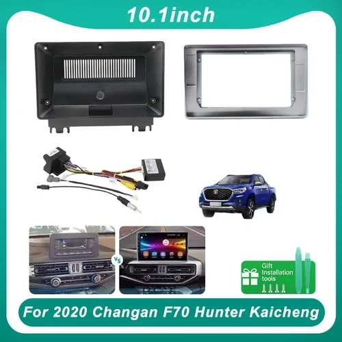 Adaptador de Fascia de marco de coche, decodificador de caja Canbus, Kit de Panel de montaje de tablero de Radio Android para Changan F70 Hunter Kaicheng